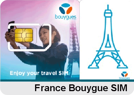 France Bouygues SIM-30GB Data+ voice (Must be activated in France for the first time)